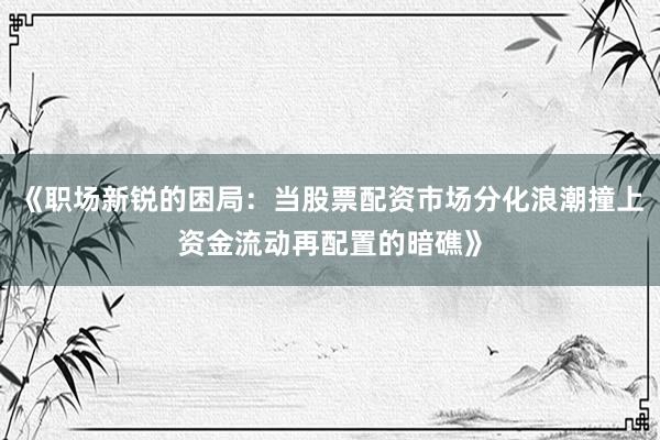 《职场新锐的困局：当股票配资市场分化浪潮撞上资金流动再配置的暗礁》